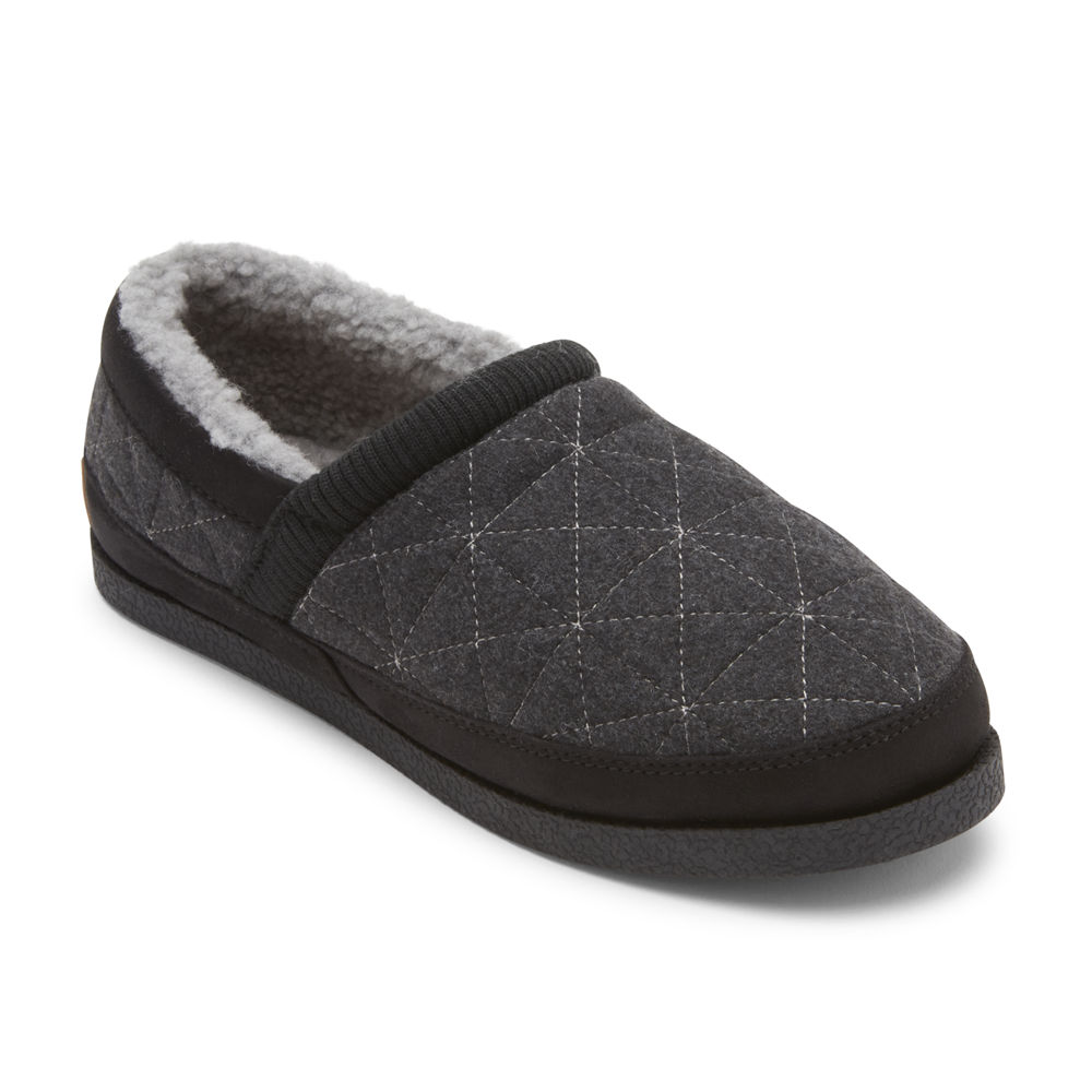 Rockport Womens Slippers Dark Grey - truTECH Veda Moc - UK 180-RMOYTS